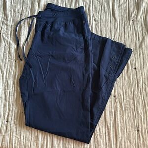 Navy blue barco scrub pants large tall
